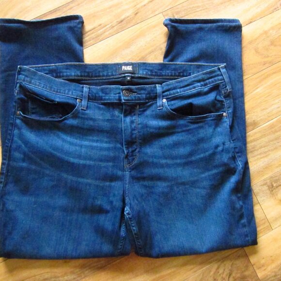 Mens PAIGE Federal Slim Straight Leg Dark Wash Jeans size 40 X 30 - Picture 1 of 9